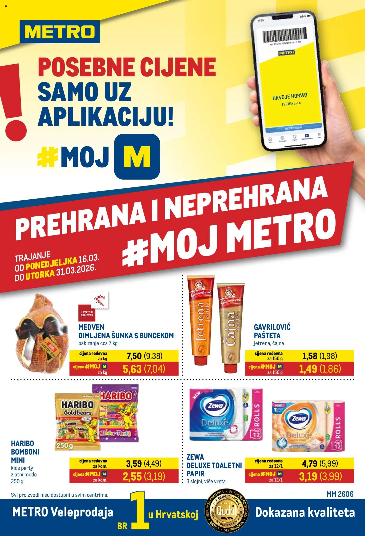 Pregled letka Metro Katalog trgovine Metro vrijedi od 16.03.2026