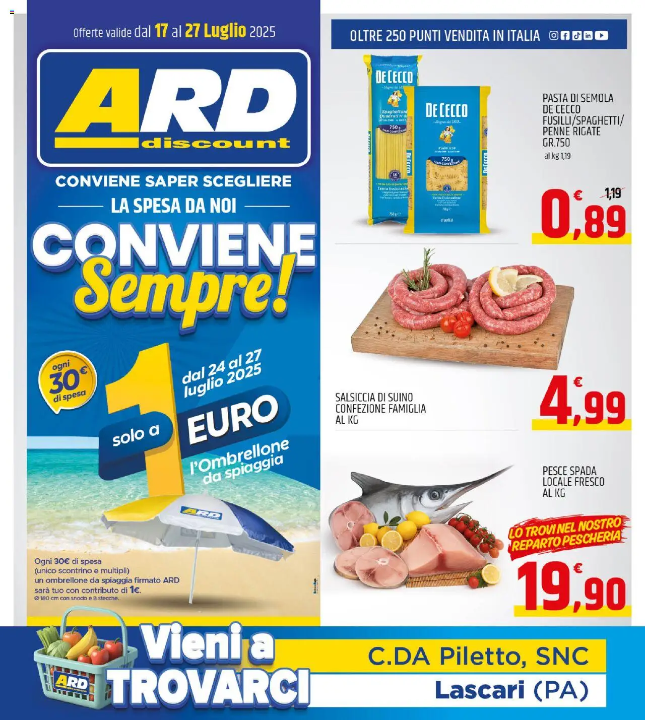 Volantino ARD Discount valido da 17/07/2025 numero di pagina 1