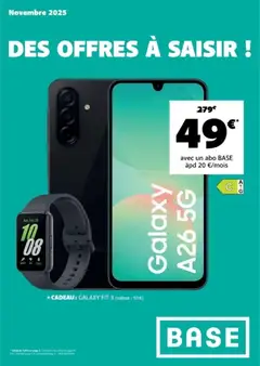 Voorbeeld van Publicité van winkel Base geldig vanaf 01/11/2025