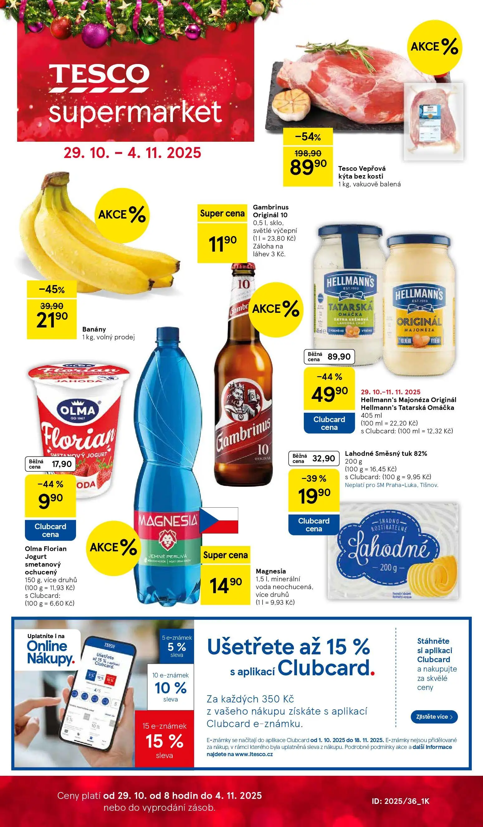  TESCO leták od 29.10.2025 - Akční "Supermarket" leták