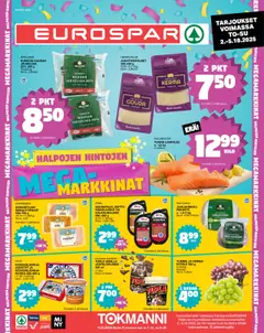 Kaupan Tokmanni EUROSPAR Ylöjärvi Ruokasanomat esikatselu, voimassa 02/10/2025