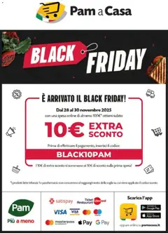 Anteprima dell'opuscolo Black Friday dal negozio PAM valido da 28/11/2025