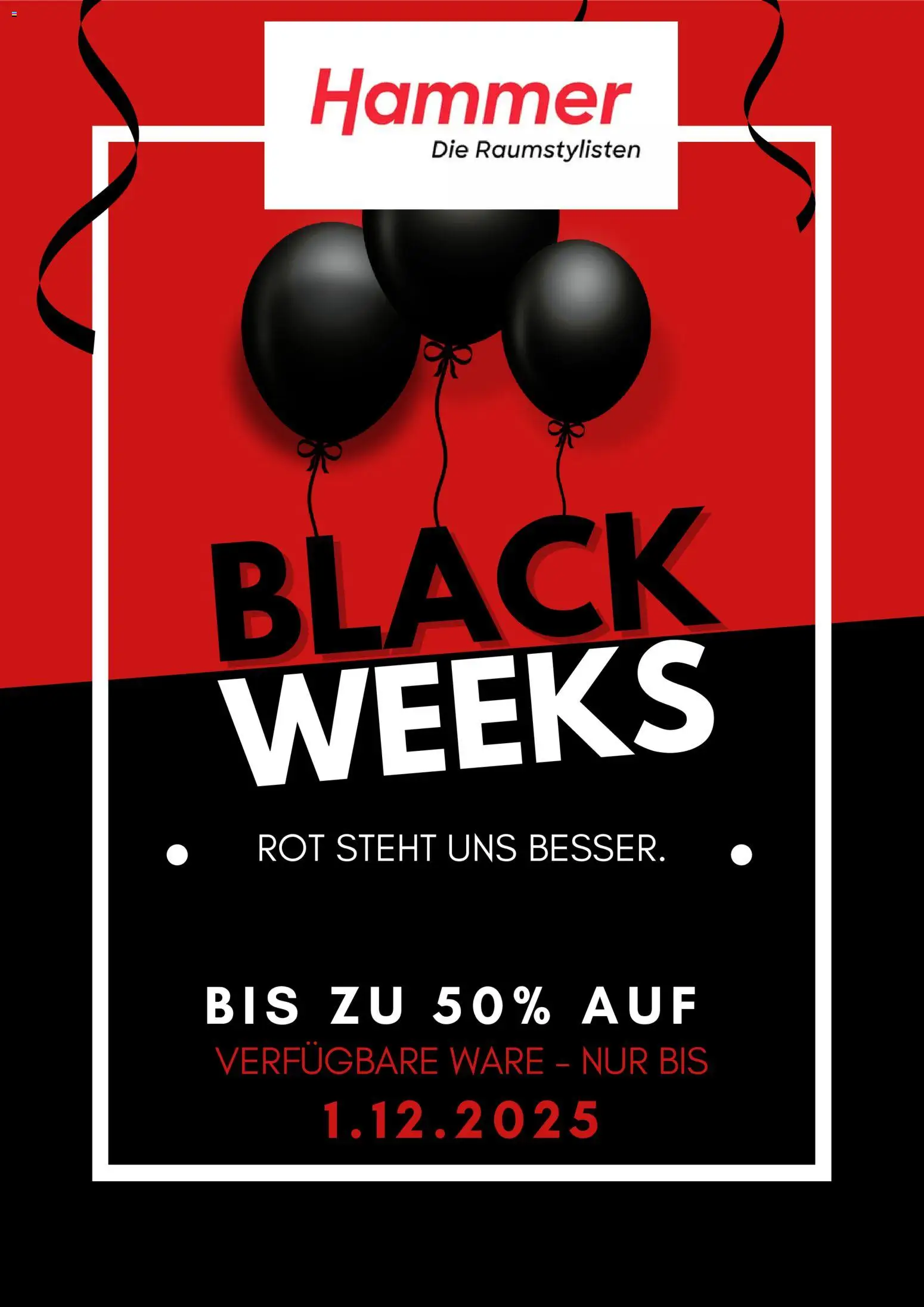 Vorschau von dem Prospekt des Geschäftes Hammer Zuhause, gültig ab dem 25.11.2025