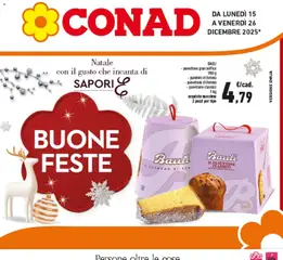 Anteprima dell'opuscolo Buone Feste dal negozio Conad valido da 14/12/2025