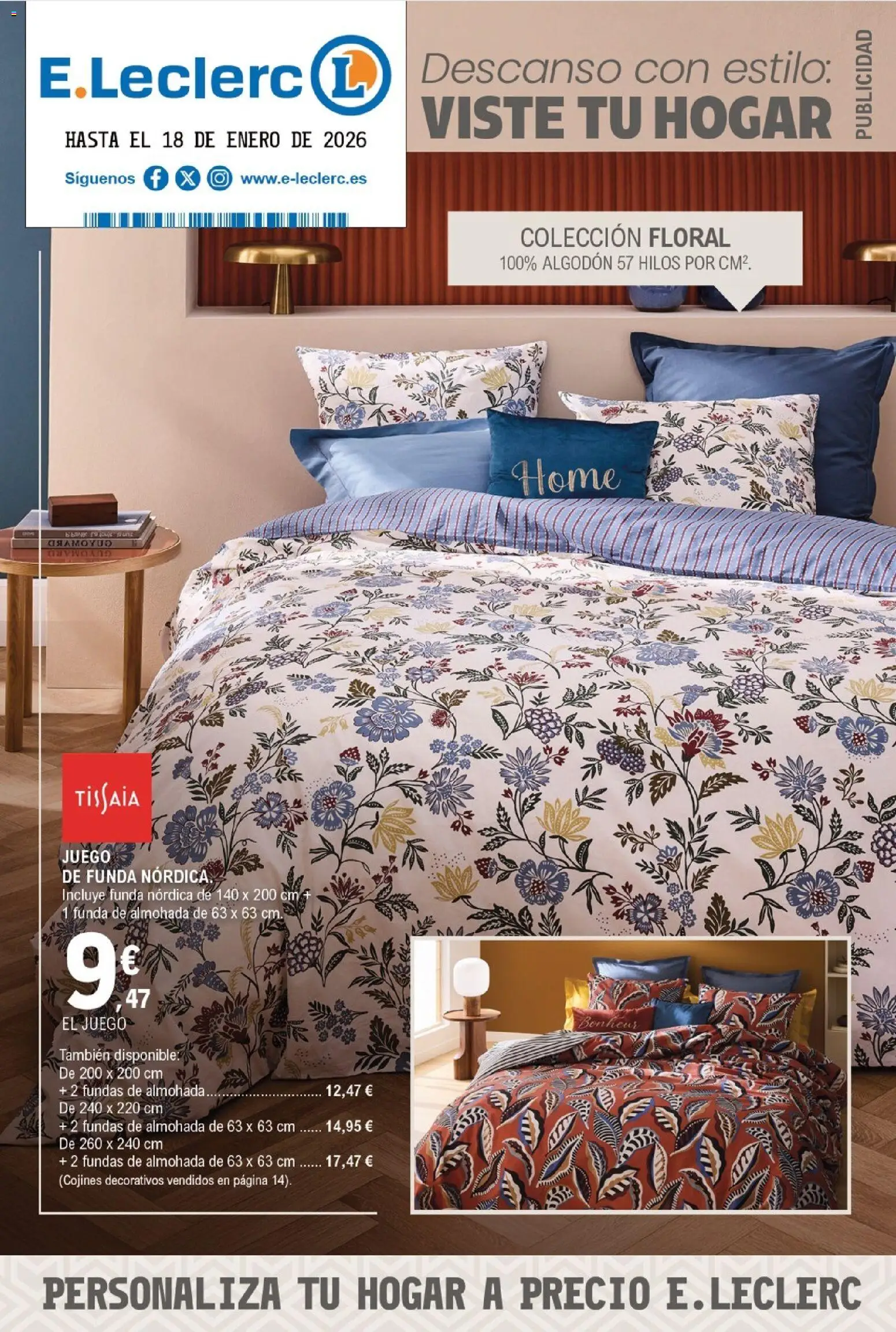 Vista previa del folleto de la tienda E.Leclerc válido desde el 22/12/2025 - Almohada, Funda, Algodón