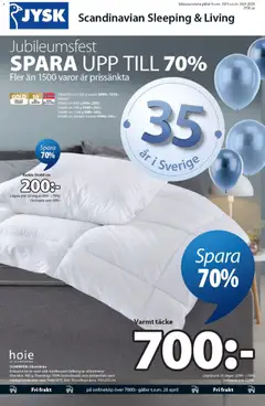 Förhandsgranska reklamblad JYSK erbjudanden från butik JYSK gäller från 30/03/2026