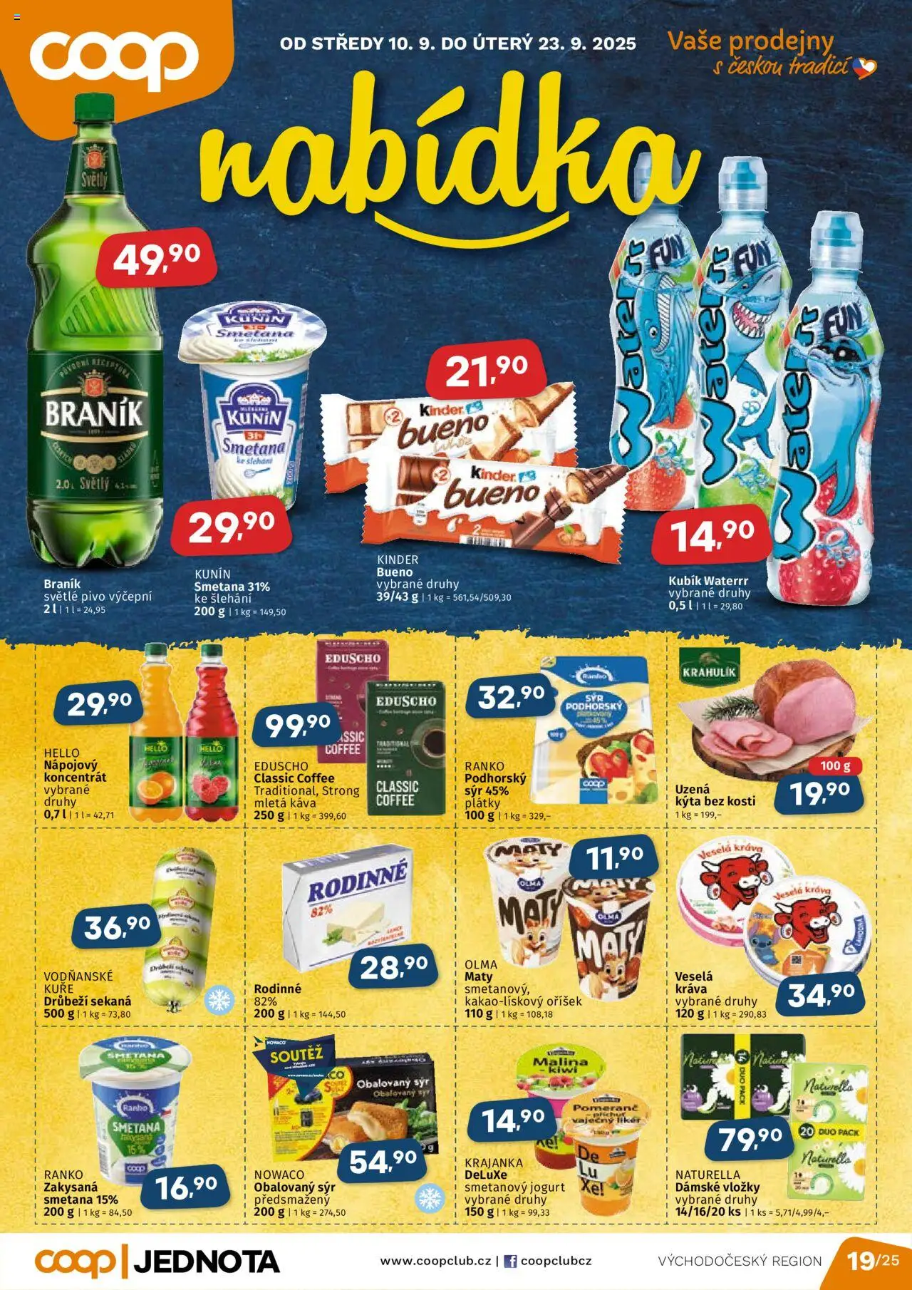  COOP Leták - Východočeský region (10.09.2025) - Jednota leták