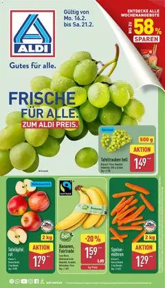Vorschau von dem Prospekt des Geschäftes Aldi, gültig ab dem 16.02.2026