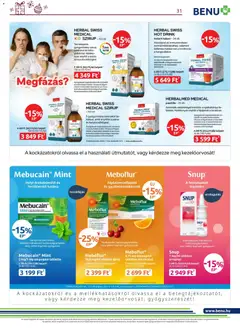 BENU Gyógyszertárak - Akciós újság BENU Gyógyszertárak megtekintése, amely érvényes 2025.12.01.-től | Oldal: 31