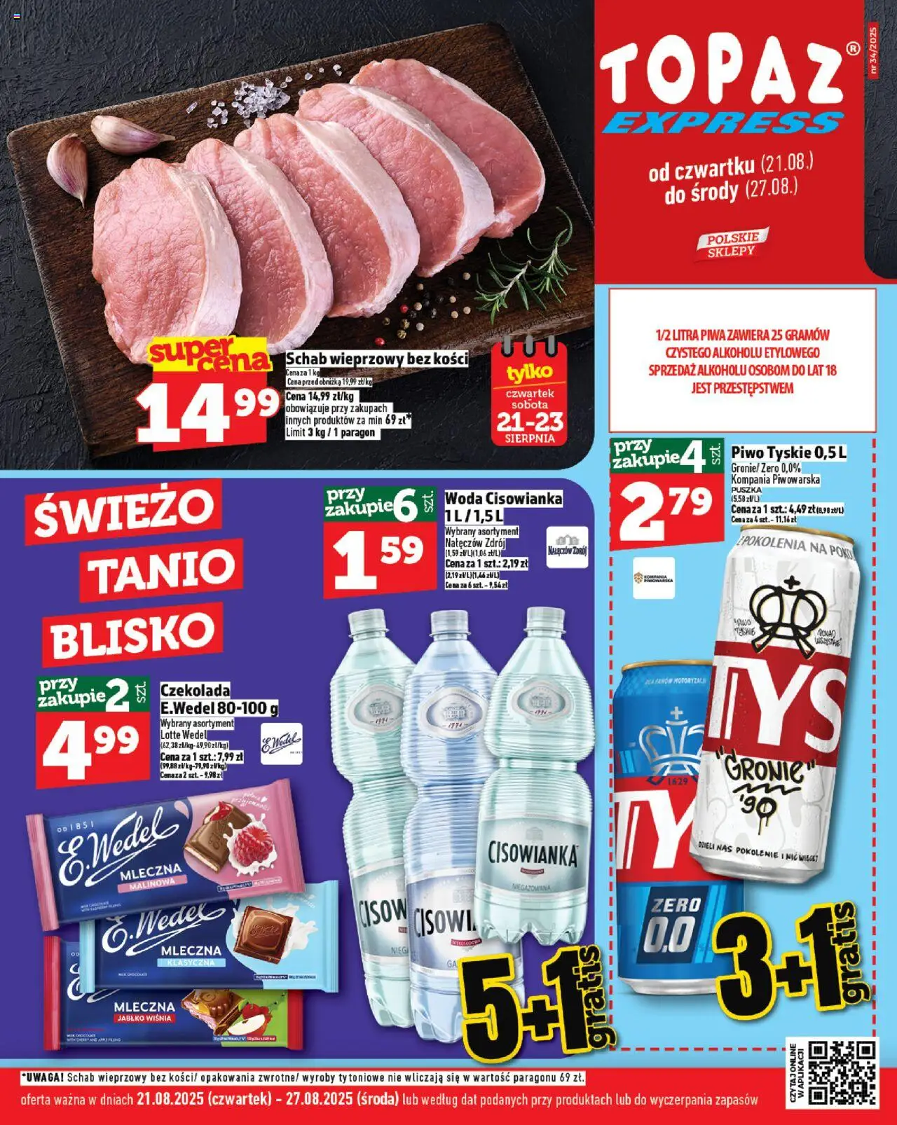 Topaz Express od 21.08.2025 - Nowa Gazetka - Numer strony 1