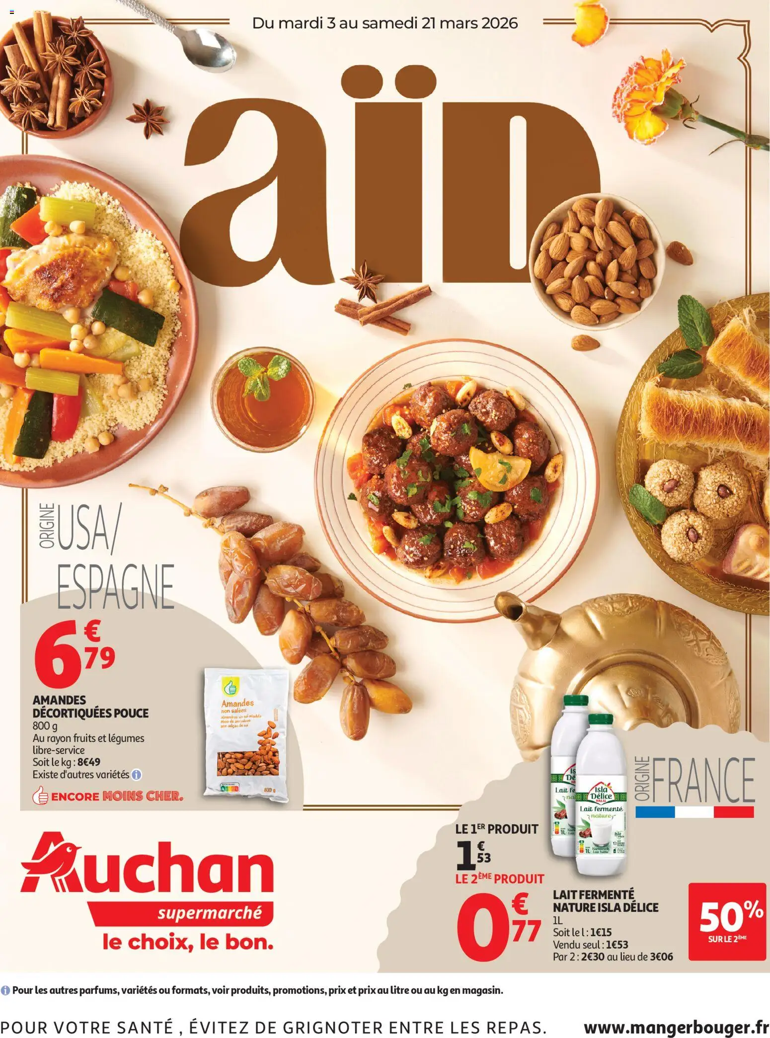 Voorbeeld van Auchan Aïd supermarchés van winkel Auchan geldig vanaf 03/03/2026