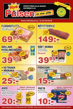 Förhandsgranska reklamblad Aktuella reklamblad Nya Pulsen från butik Nya Pulsen gäller från 28/07/2025