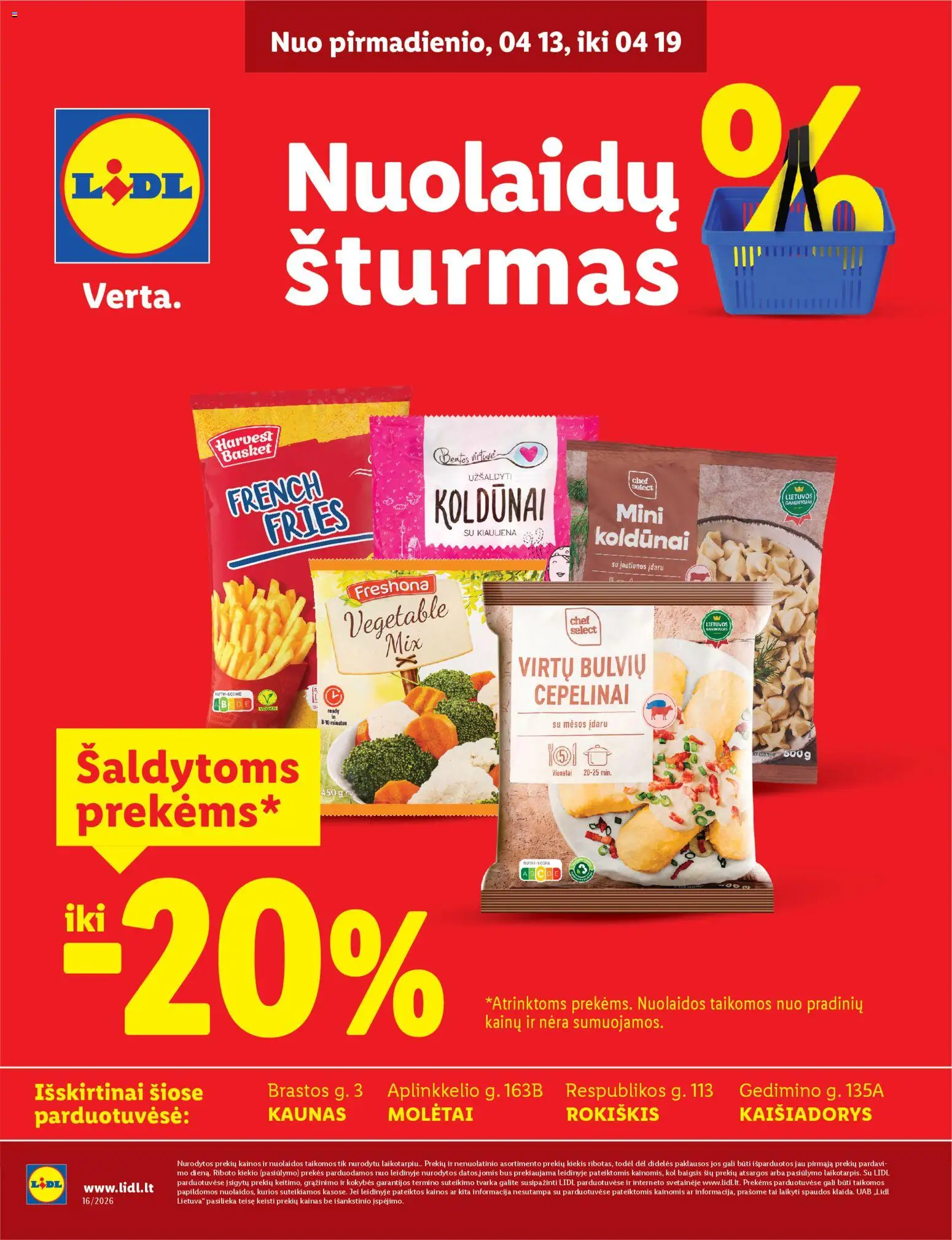 LIDL parduotuvės leidinio LIDL leidinys - Nuolaidų šturmas galiojančio nuo 2026.04.13 peržiūra