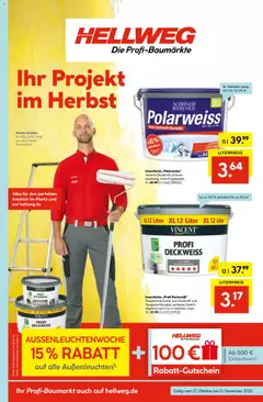 Vorschau von dem Prospekt des Geschäftes Hellweg, gültig ab dem 27.10.2025