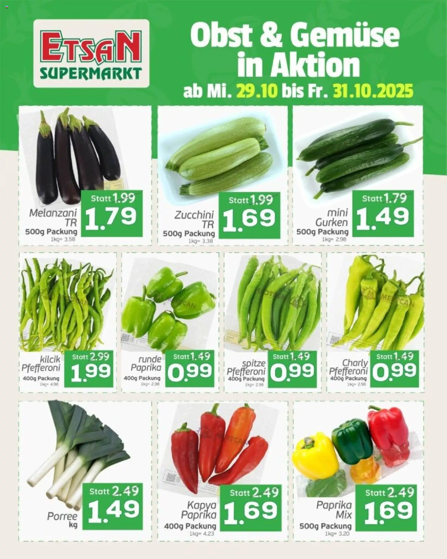 Vorschau der Angebote: ETSAN Obst & Gemüse in Aktion gültig ab 29.10.2025
