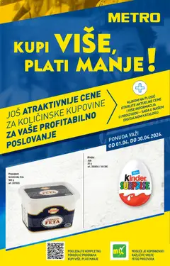 Pregled Metro kataloga - važi od 01.04.2026