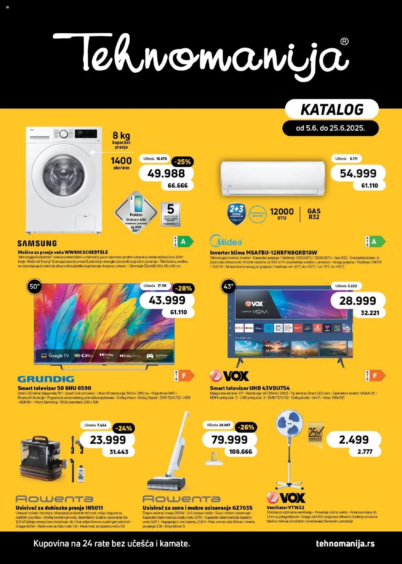 Tehnomanija katalog važi od 05.06.2025 - stranica 1 - Deterdžent, Smart televizor, Led, Televizor, Audio, Video, Mašina za pranje veša, USB