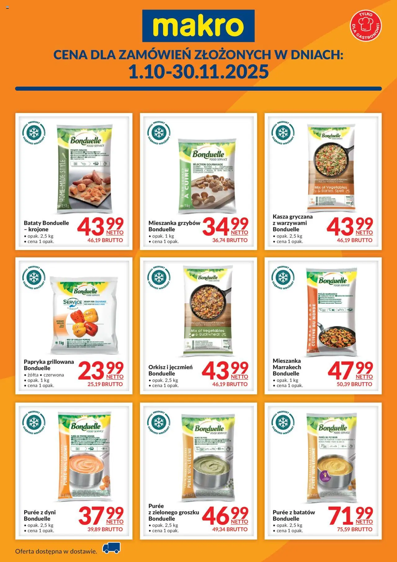 Makro Bonduelle od 01.10.2025 - Nowa Gazetka - Numer strony 1 - Kasza gryczana, Bataty, Papryka, Kasza, Puree z dyni