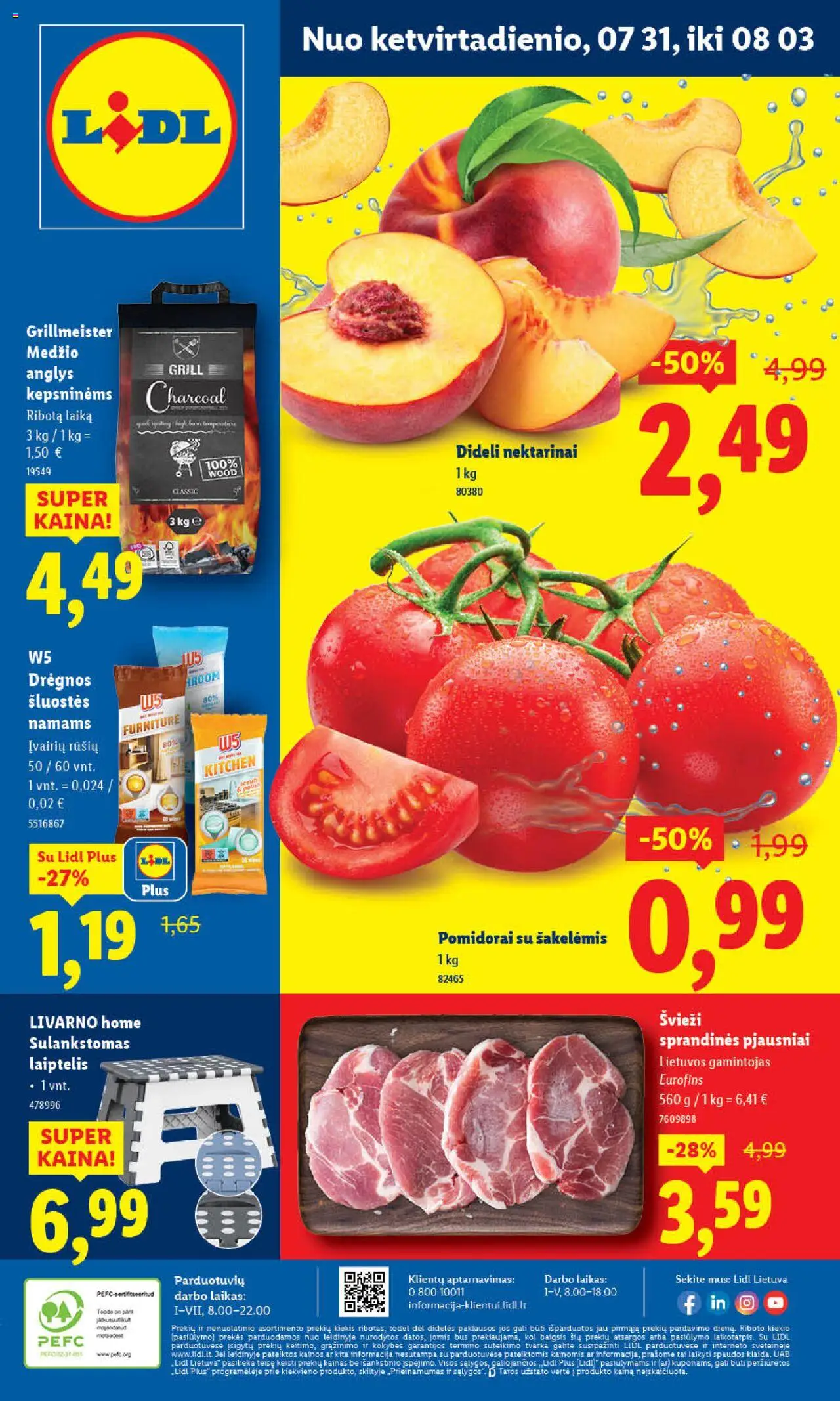 LIDL leidinys galioja nuo 2025.07.31 – puslapio numeris 1 - Pomidorai