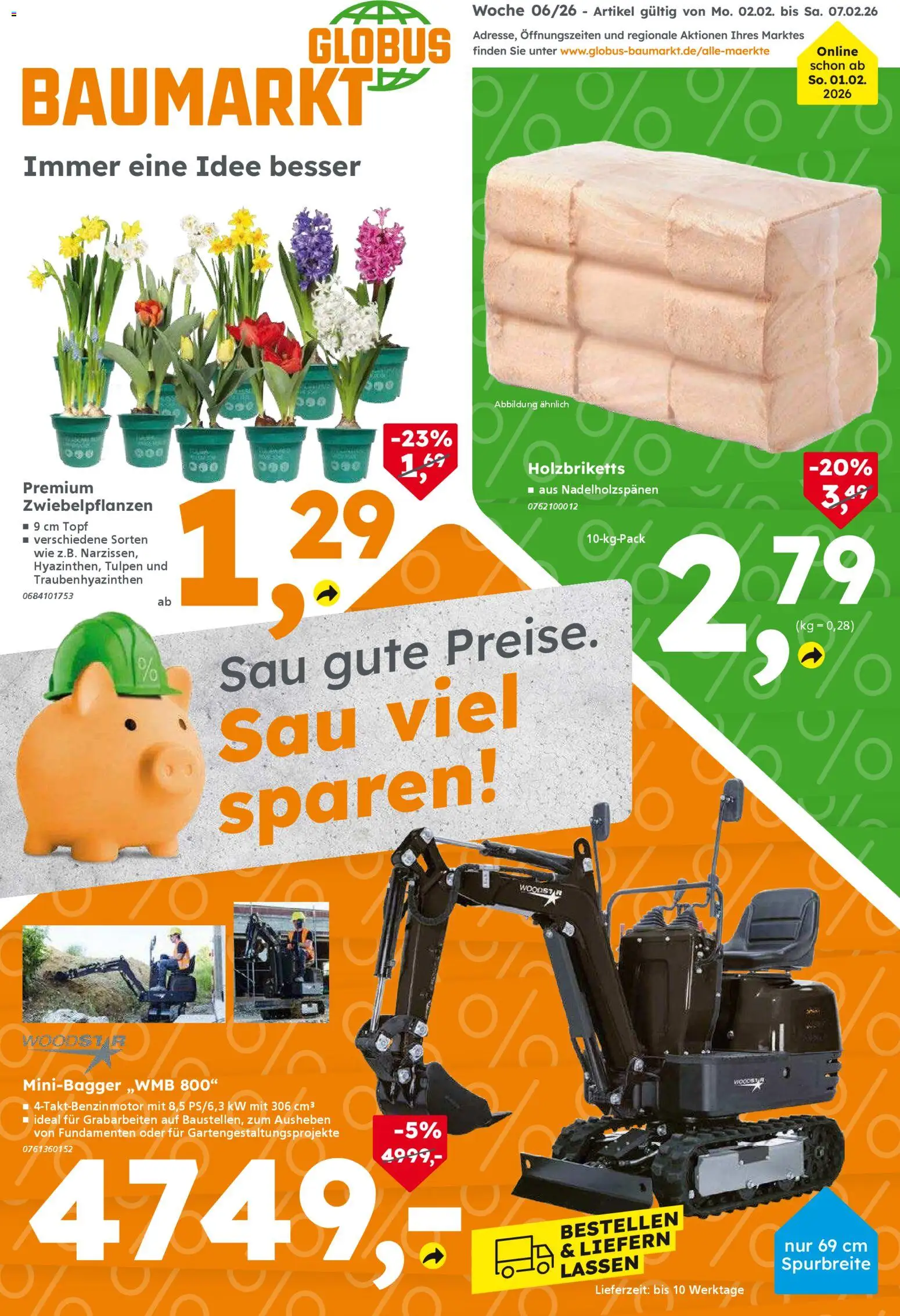 Vorschau von dem Prospekt des Geschäftes Globus Baumarkt, gültig ab dem 02.02.2026