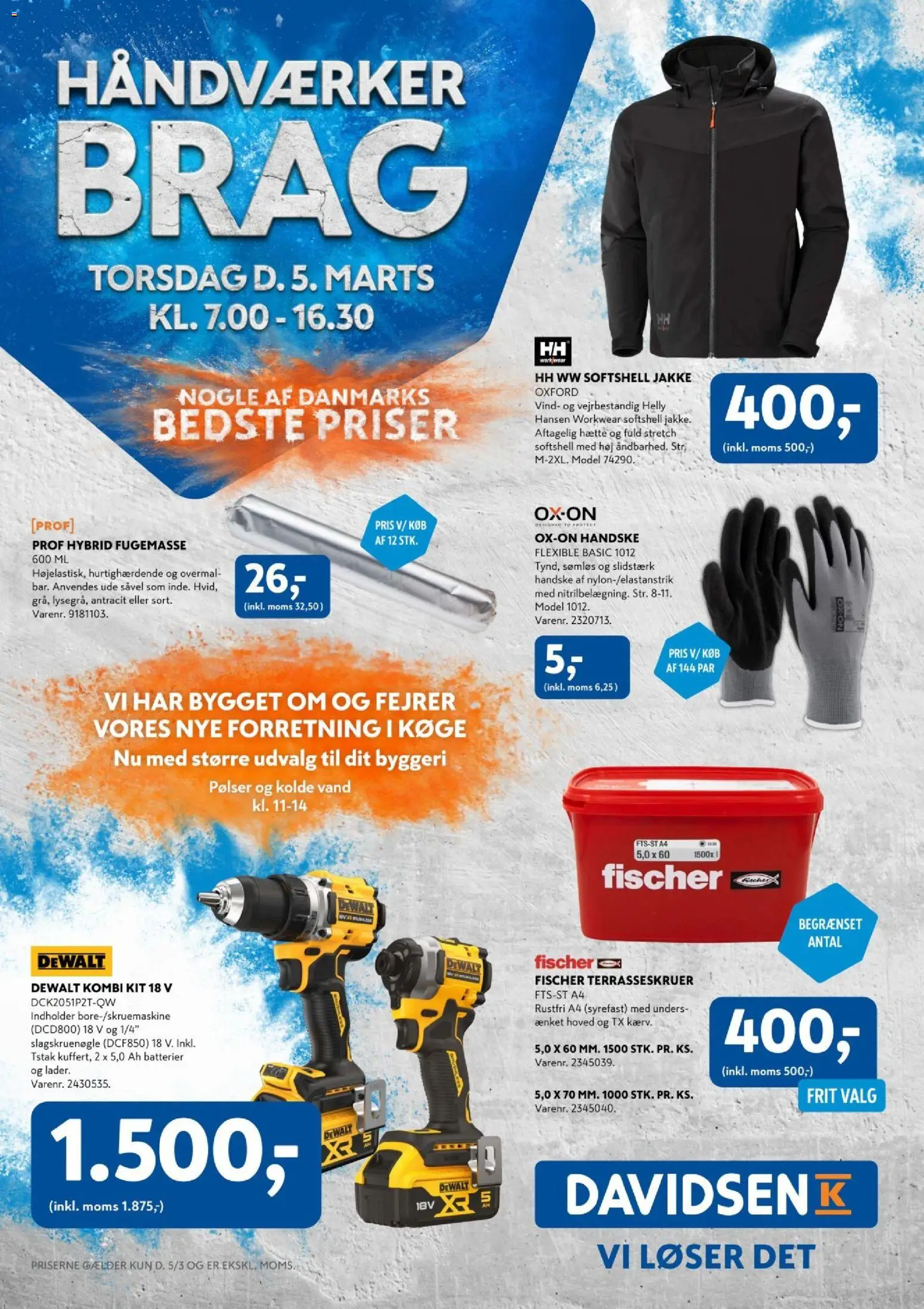 Eksempel på tilbudsavis Davidsen - Håndværkerbrag Køge fra butik Davidsen gyldig fra 05/03/2026