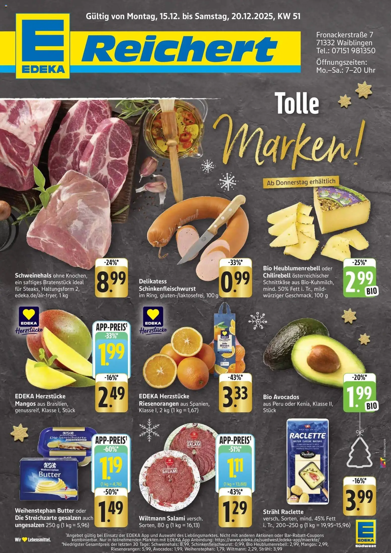 Vorschau von dem Prospekt des Geschäftes Edeka, gültig ab dem 15.12.2025