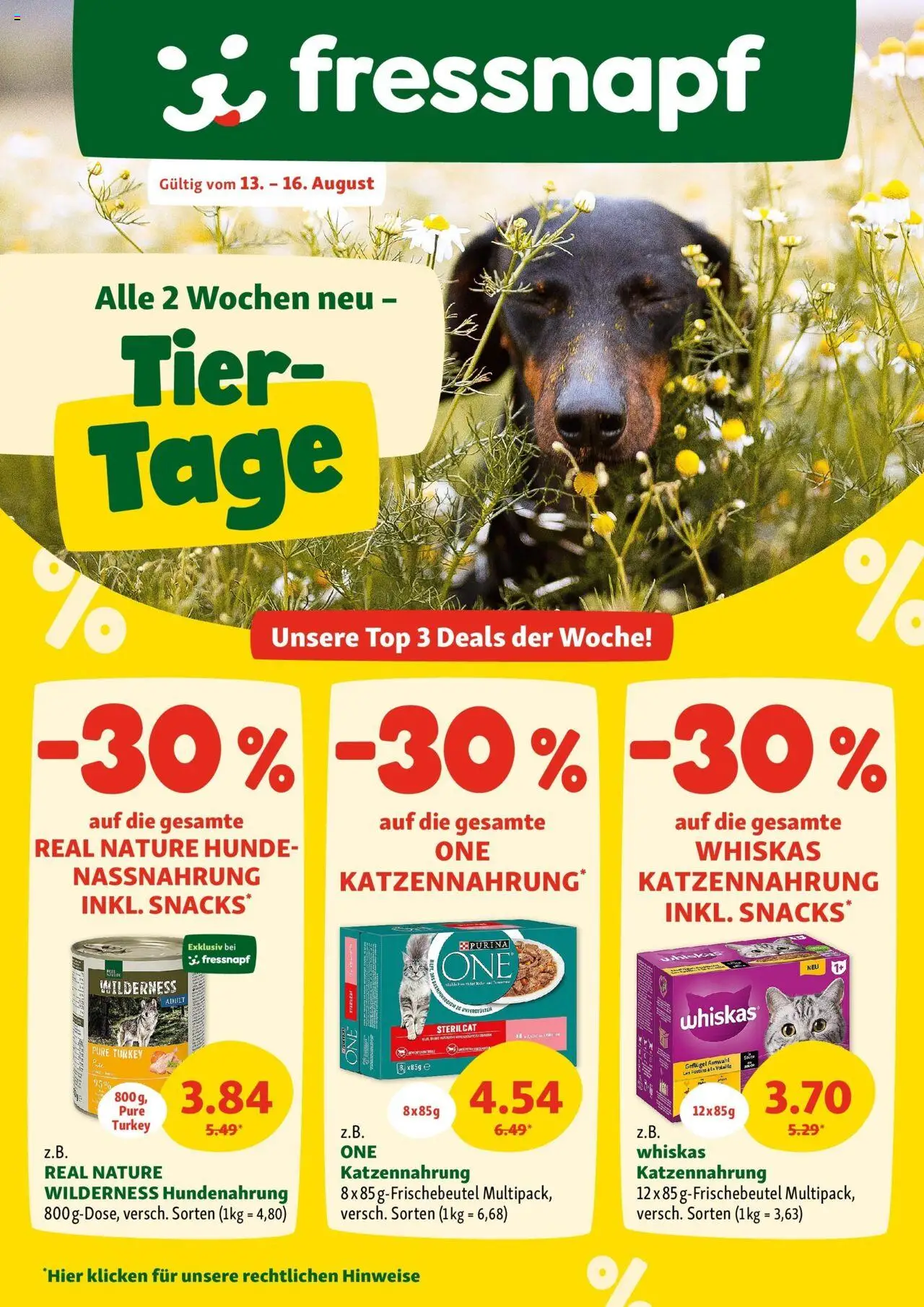  Fressnapf Flugblatt ab (13.08.2025 - 16.08.2025) - Seite 1
