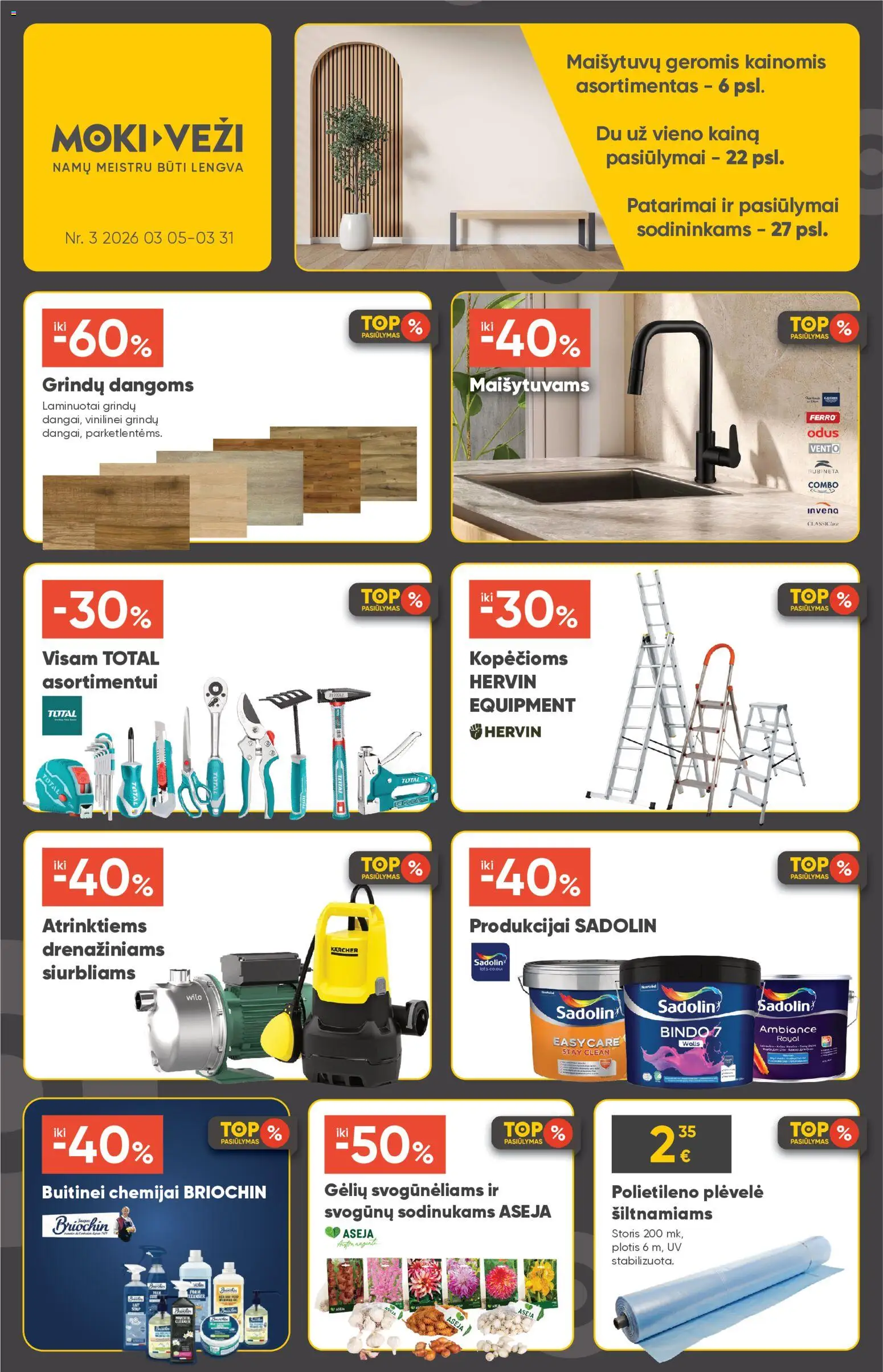 MOKI VEŽI parduotuvės leidinio MOKI VEŽI leidinys galiojančio nuo 2026.03.05 peržiūra
