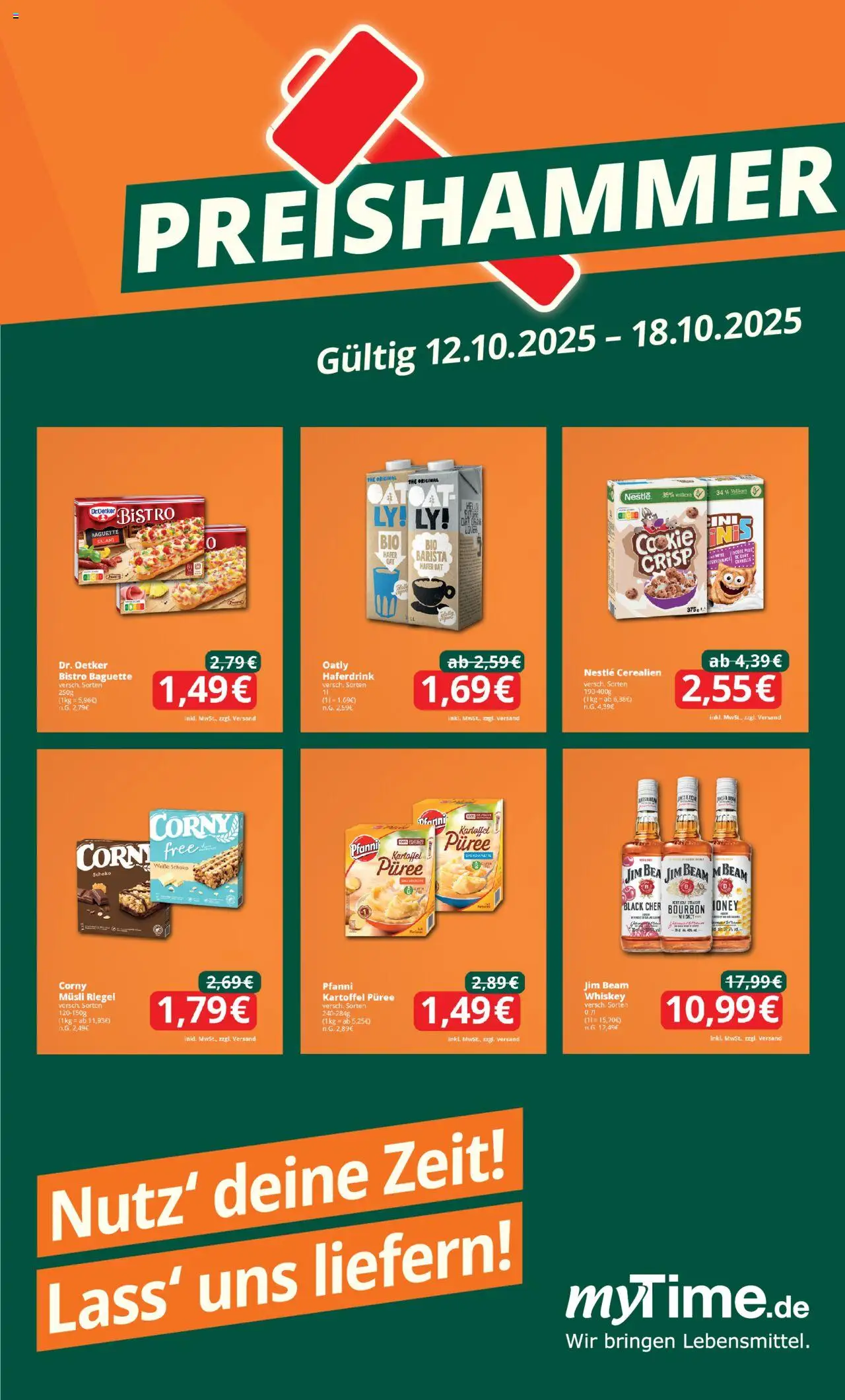 Famila Nordwest Preishammer (vom 12.10.2025 - 18.10.2025) - Baguette, Whiskey, Jim beam, Oatly, Bourbon, Haferdrink, Musli