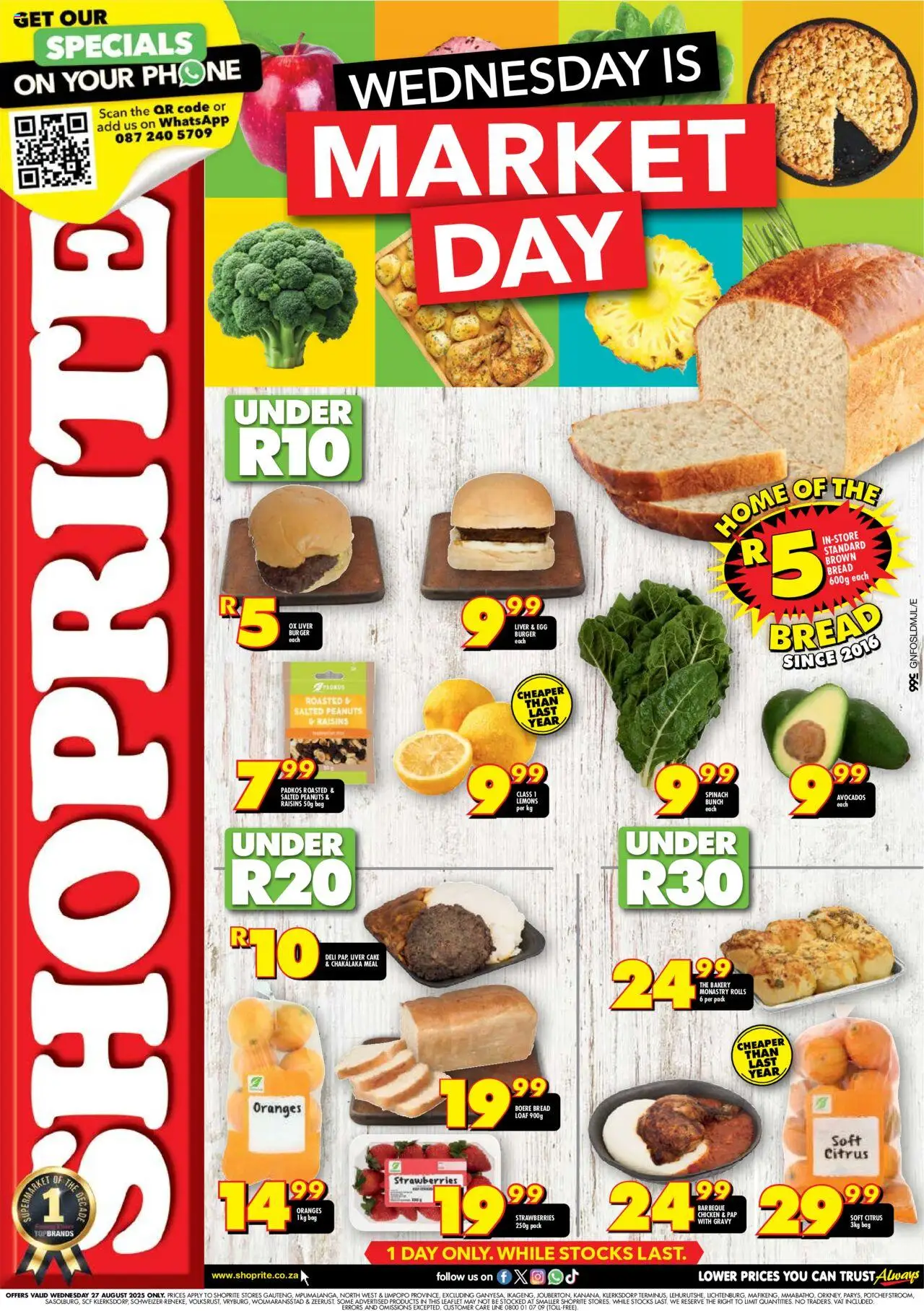 Shoprite Gauteng - Market Day Deals 27/08 - 27/08/2025 >> Catalogue