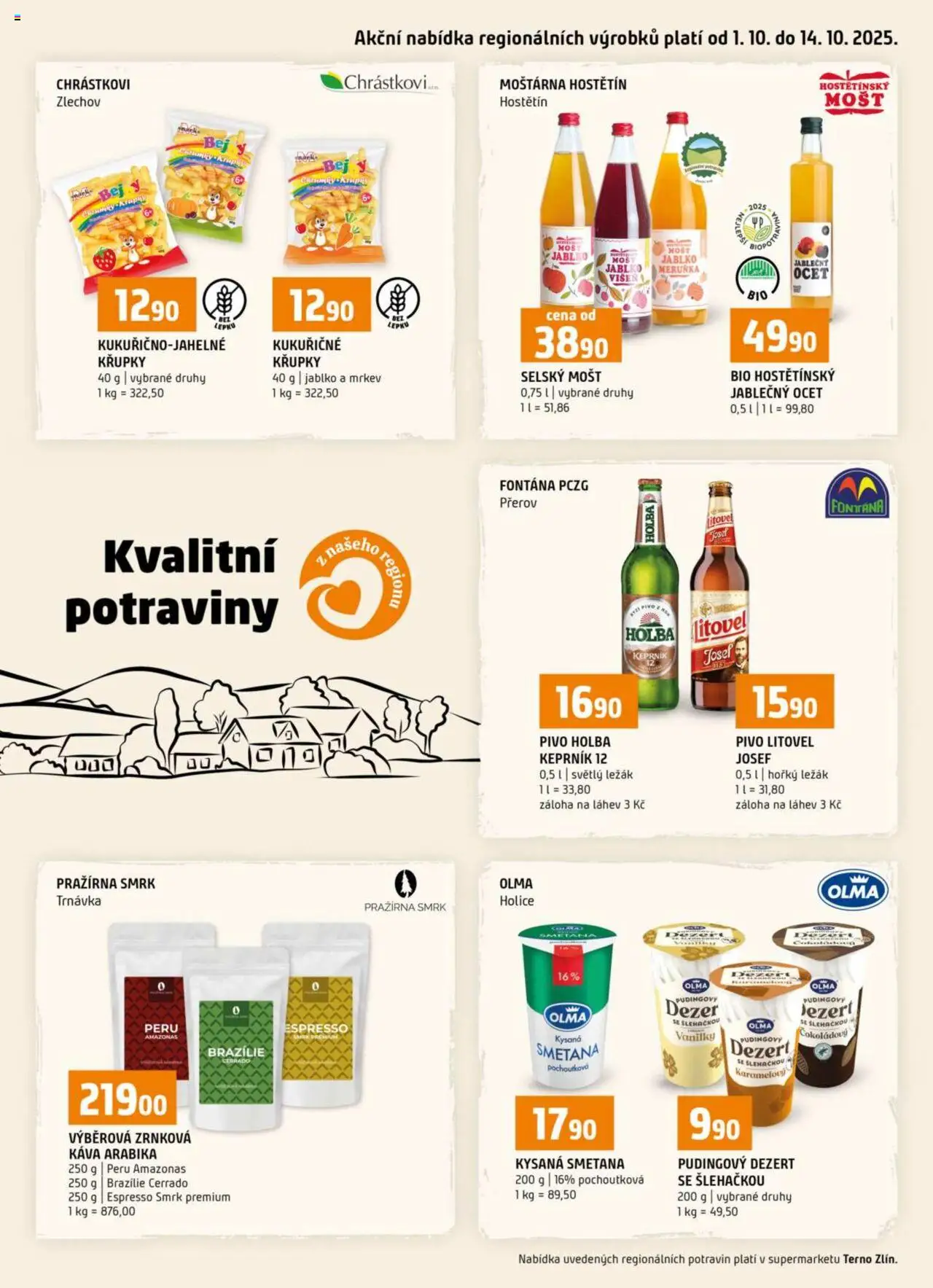  Terno Kvalitní potraviny z našeho regionu (01.10.2025 - 14.10.2025)