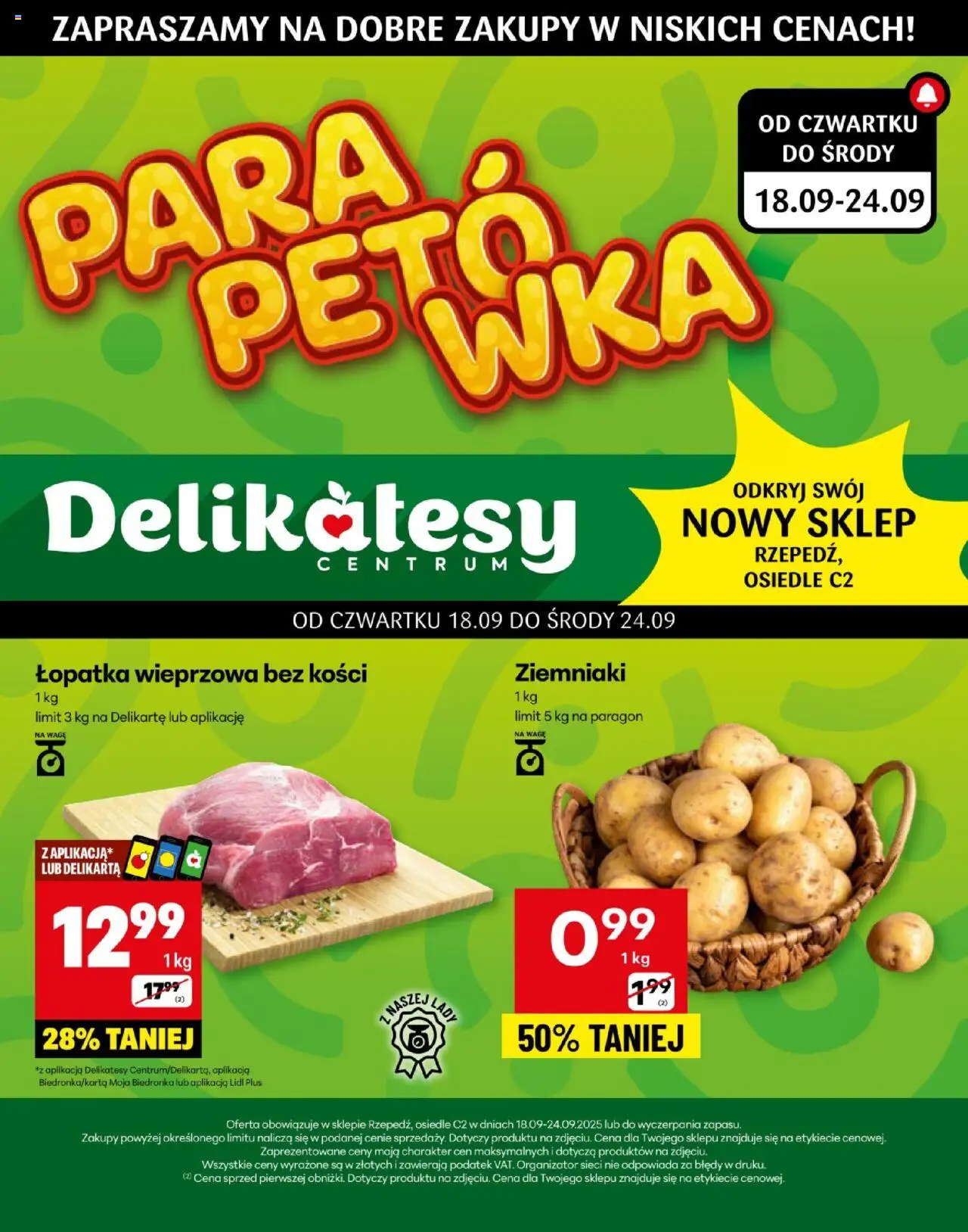Delikatesy Centrum gazetka 18.09.2025 - Nowa gazetka promocyjna - Numer strony 1