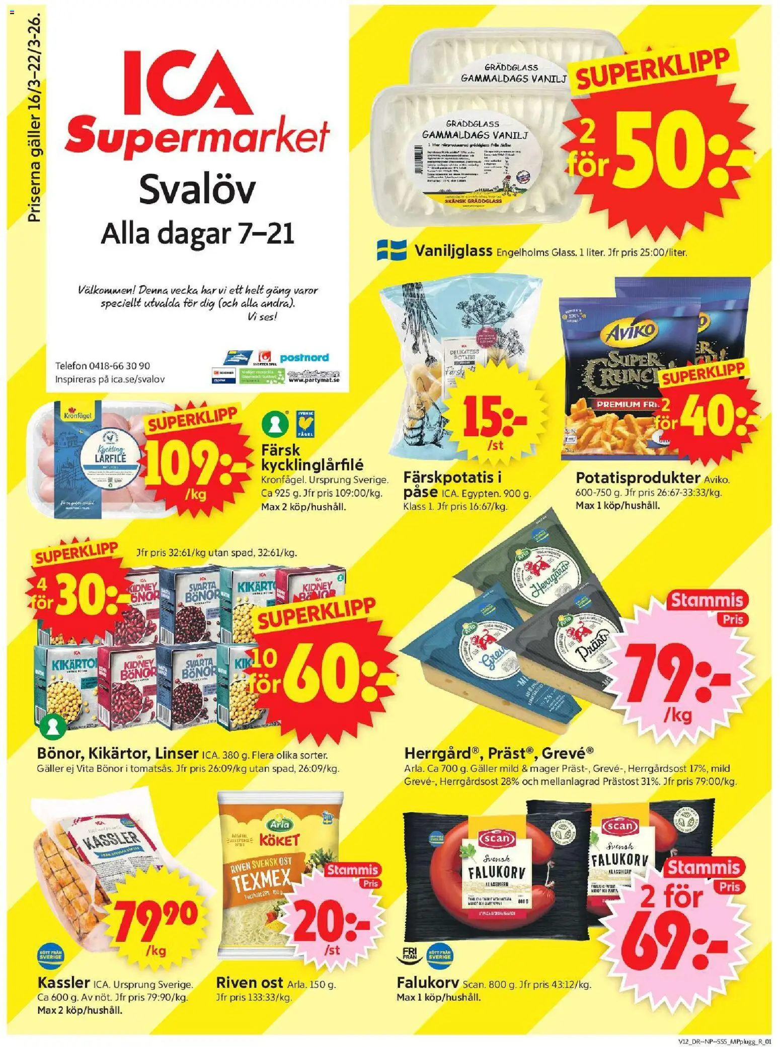 Förhandsgranska reklamblad Svalöv från butik ICA Supermarket gäller från 16/03/2026