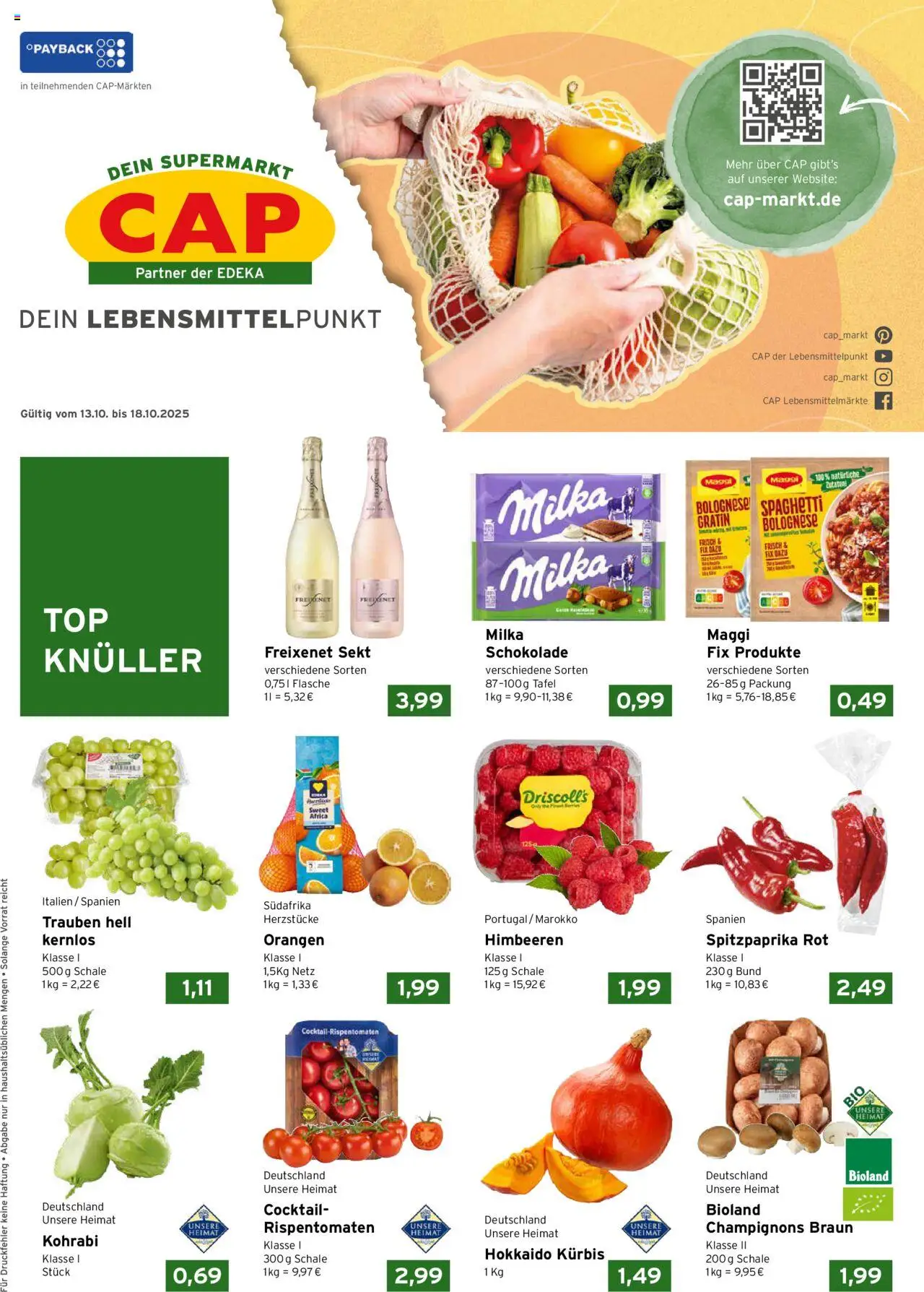 CAP Markt Prospekt (vom 13.10.2025 - 18.10.2025)