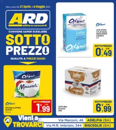 Anteprima dell'opuscolo ARD Discount volantino Adelfia, Bisceglie dal negozio ARD Discount valido da 27/04/2026