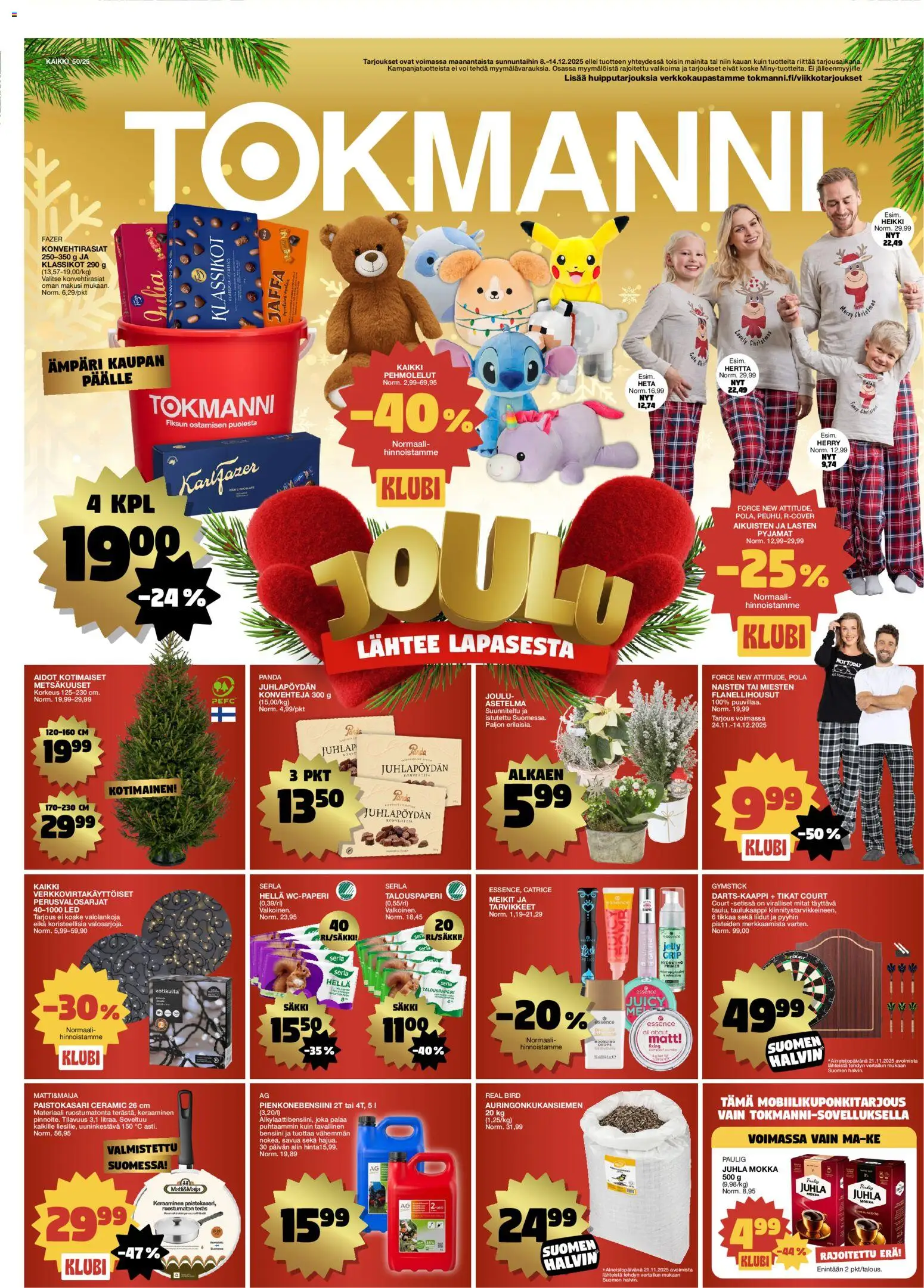 Kaupan Tokmanni Tarjoukset esikatselu, voimassa 08/12/2025
