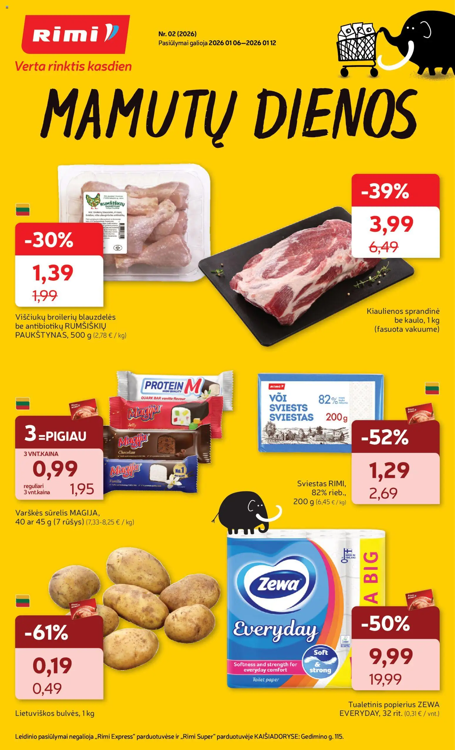 Rimi parduotuvės leidinio Leidinys galiojančio nuo 2026.01.06 peržiūra