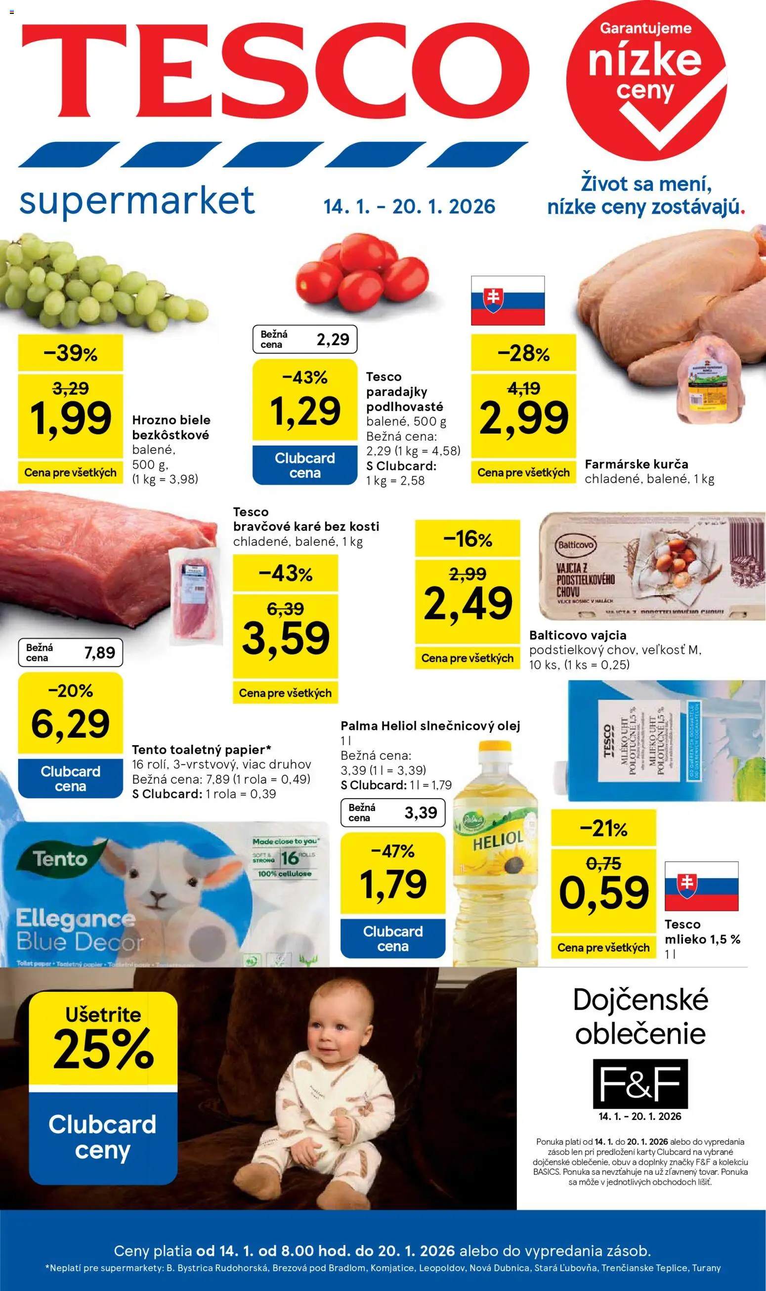 Náhľad Tesco letáku platného od 14.01.2026