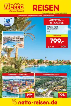 Vorschau von dem Prospekt des Geschäftes Netto Reisen, gültig ab dem 29.12.2025