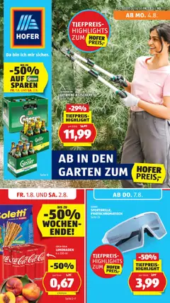 Vorschau der Angebote: Hofer Flugblatt gültig ab 01.08.2025