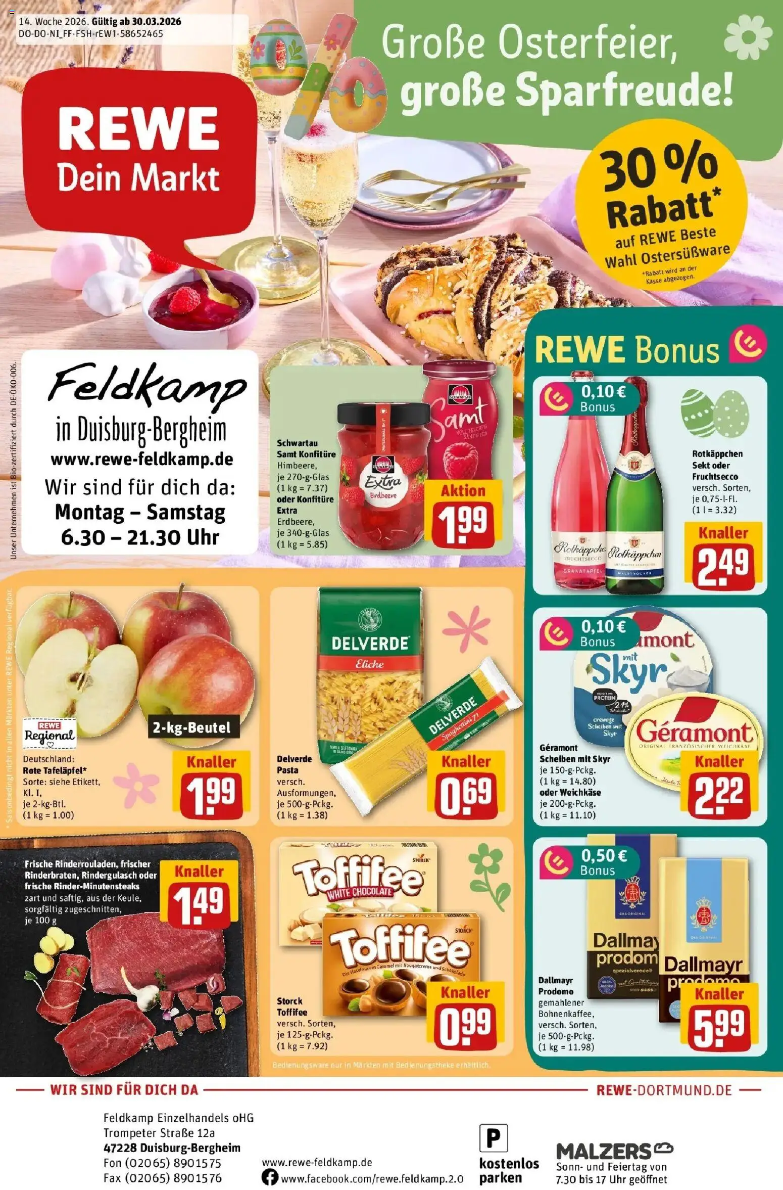 Vorschau von dem Prospekt des Geschäftes Rewe, gültig ab dem 30.03.2026