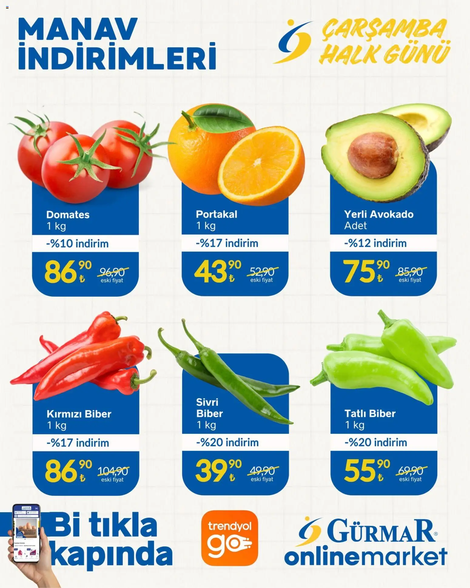 Gürmar Manav İndirimleri 14.01.2026 - Broşürünün önizlemesi