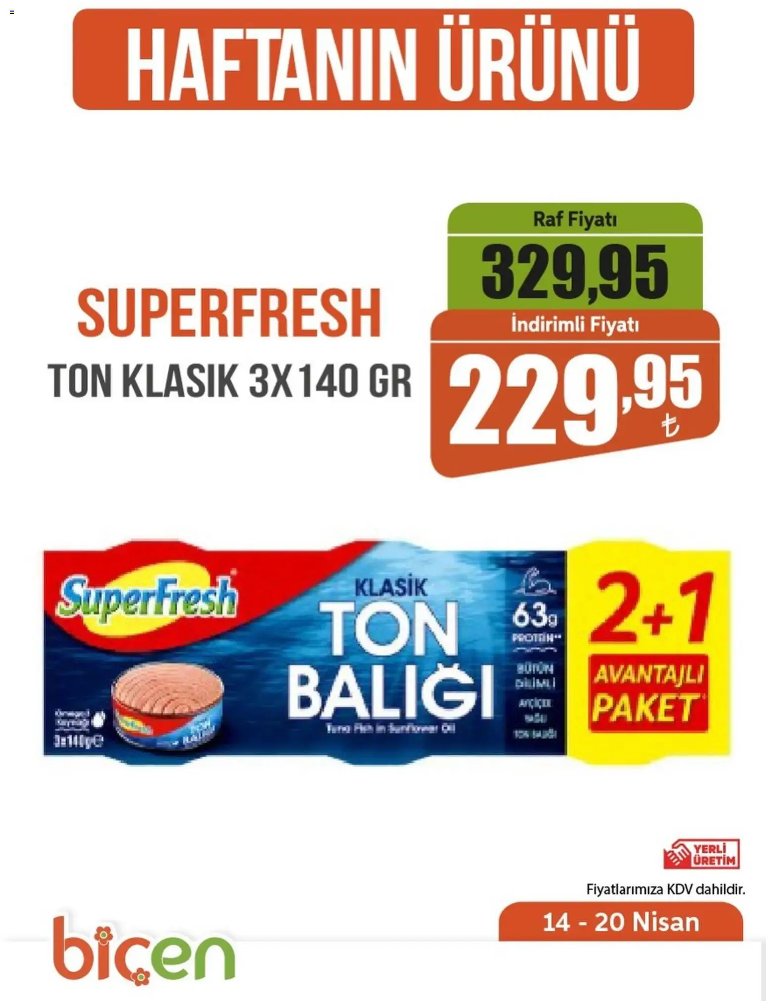 Biçen Market Biçen Market - Haftanın Ürünü 14.04.2026 - Broşürünün önizlemesi