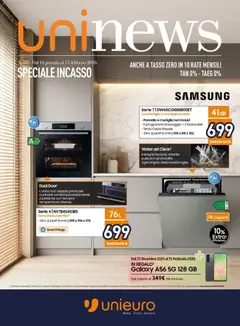 Anteprima dell'opuscolo Volantino Incasso dal negozio Unieuro valido da 16/01/2026