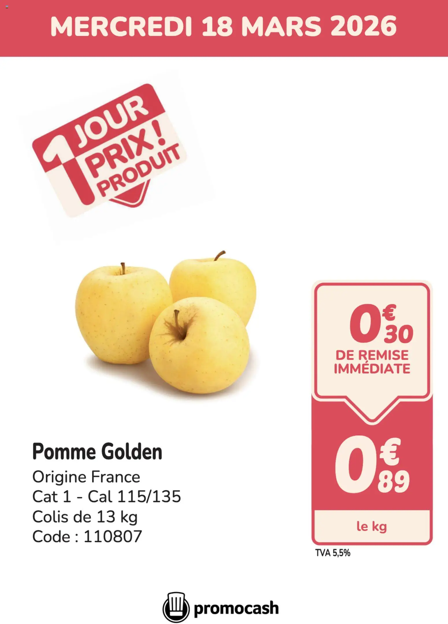 Prévisualisation de Promocash PROMO golden du magasin Promocash formulaire valide 18/03/2026