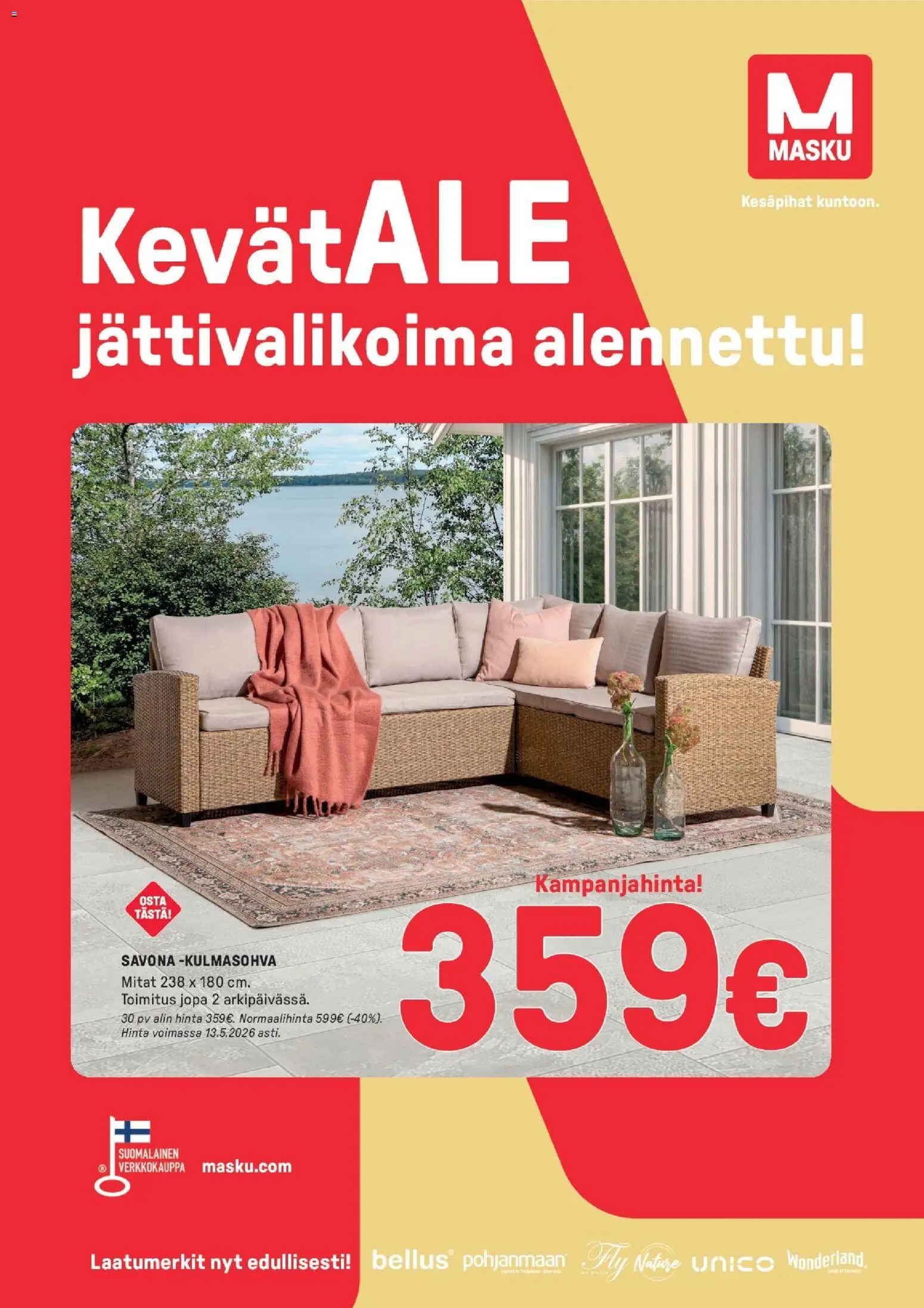 Kaupan Masku Masku tarjoukset esikatselu, voimassa 28/04/2026 - Kulmasohva