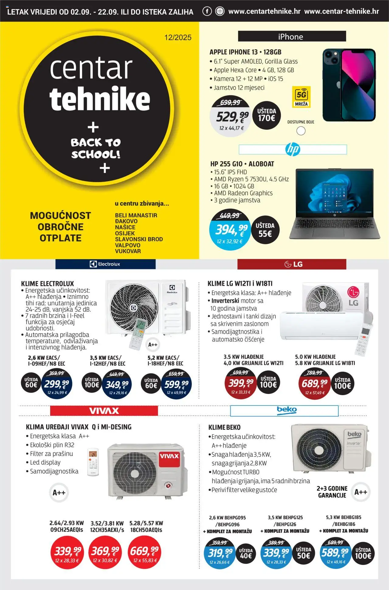 Centar Tehnike aktualni Katalog vrijedi od 02.09.2025 - tjedna akcija broj stranice 1