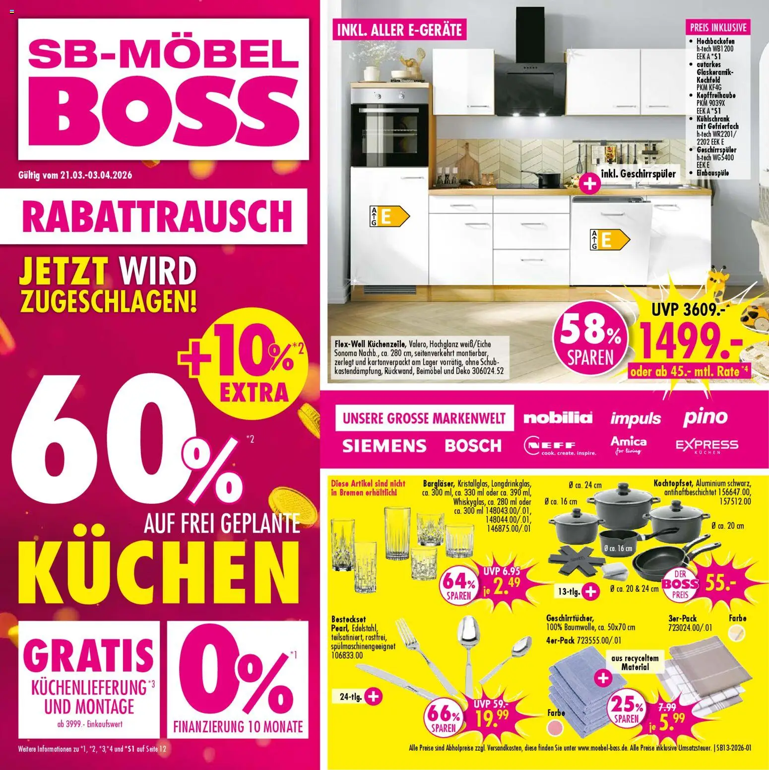 Vorschau von dem Prospekt des Geschäftes SB Möbel Boss, gültig ab dem 21.03.2026