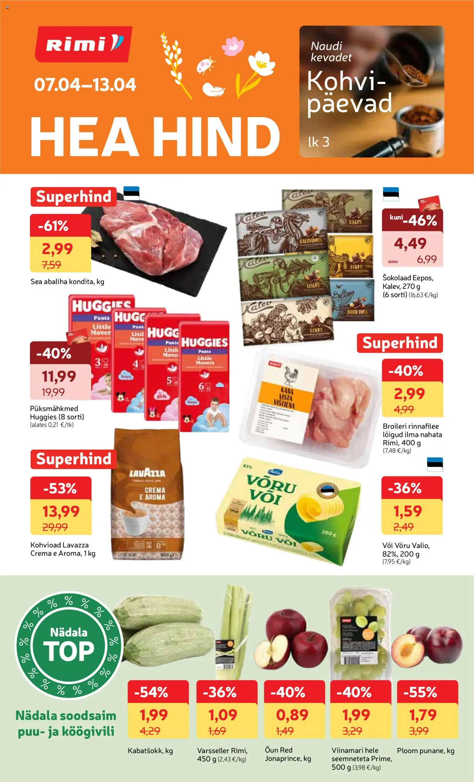 Rimi kliendilehe eelvaade alates 07.04.2026