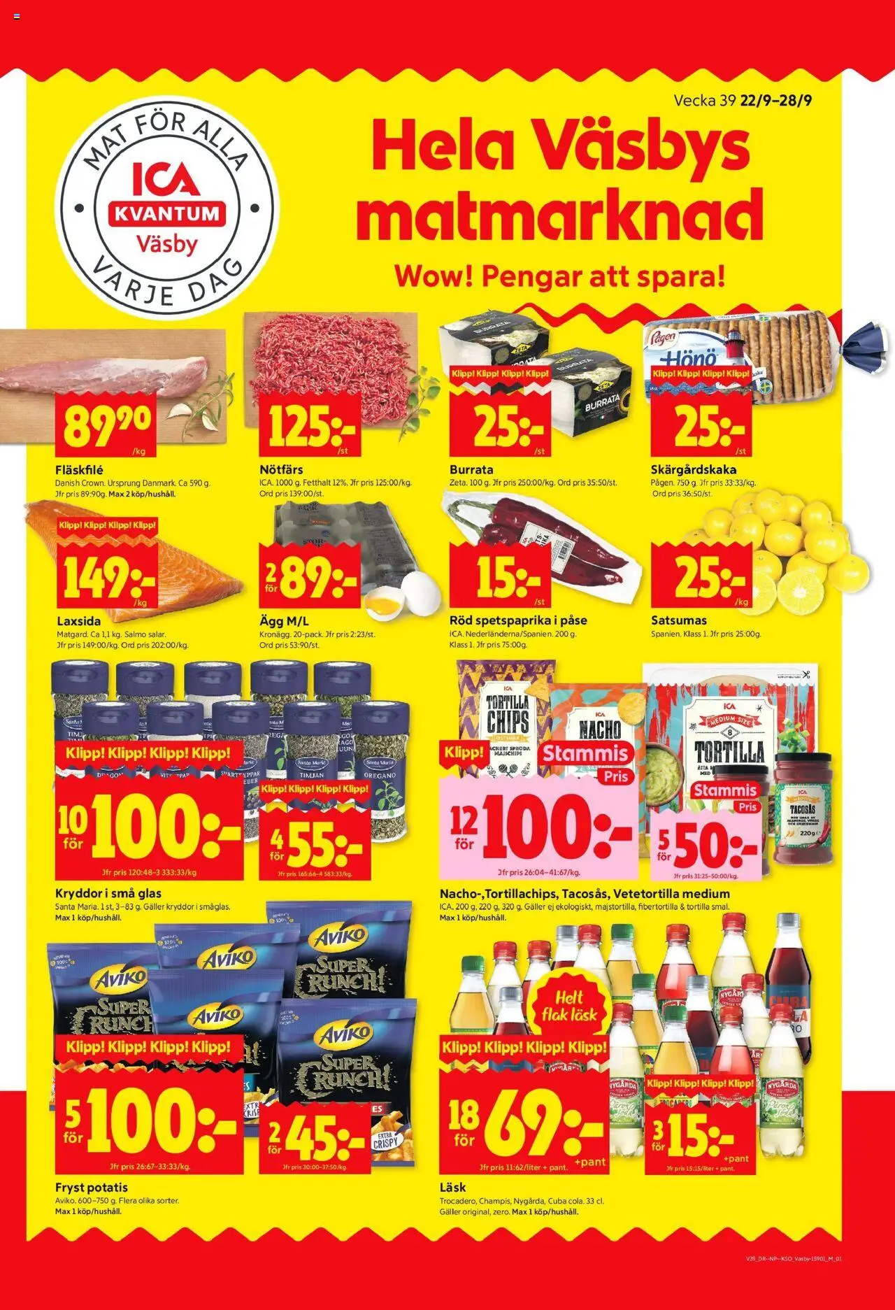 Upplands Väsby är giltig 22/09 2025 > Veckans Erbjudanden gäller från 22/09/2025 till 28/09/2025 sidnummer 1